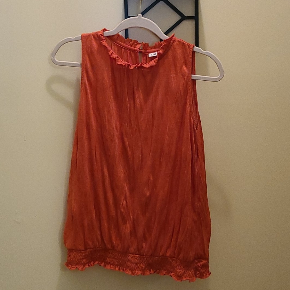 Burnt orange sleeveless top